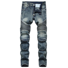 Jean Pants For Men Full Length Dark Wash Button Zipper Casual Skinny Jean Pants With Pockets