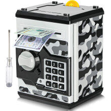 Minibank-stil sparegris for barn – passordbeskyttet,