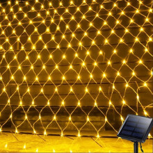 Solar Net String Lights, 1.5x2M, 120LED, Waterproof, for Outdoor/Indoor Garden, Christmas, Wedding, Party Decor