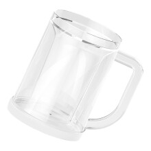 Vaso de hielo de plástico reutilizable con asa, 350 ml