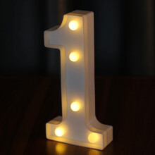 Letras do alfabeto e números com luzes LED (26 letras + 10
