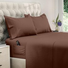 Twin XL Bettwäsche-Set - 4-teiliges kühlendes Bettlaken-Set mit bis zu 38 cm tiefen Taschen - Weiches, langlebiges 100% gebürstetes Polyester mit