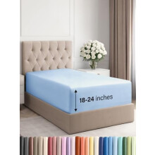 Extra diep hoeslaken voor kingsize bed (18-24 inch), ultrazacht