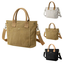 Veľké plátené tašky pre ženy, vonkajšie vrecká, odnímateľný popruh, horná rukoväť, crossbody kabelka do práce, kempingová, žltá