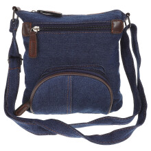 Dámska džínsová crossbody kabelka, taška cez rameno, ležérna kabelka s predným vreckom (kovbojská modrá)