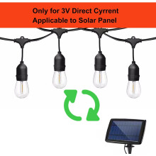 JINYUN-DC S14 LED String Light Bulbs 3V Solar Warm White