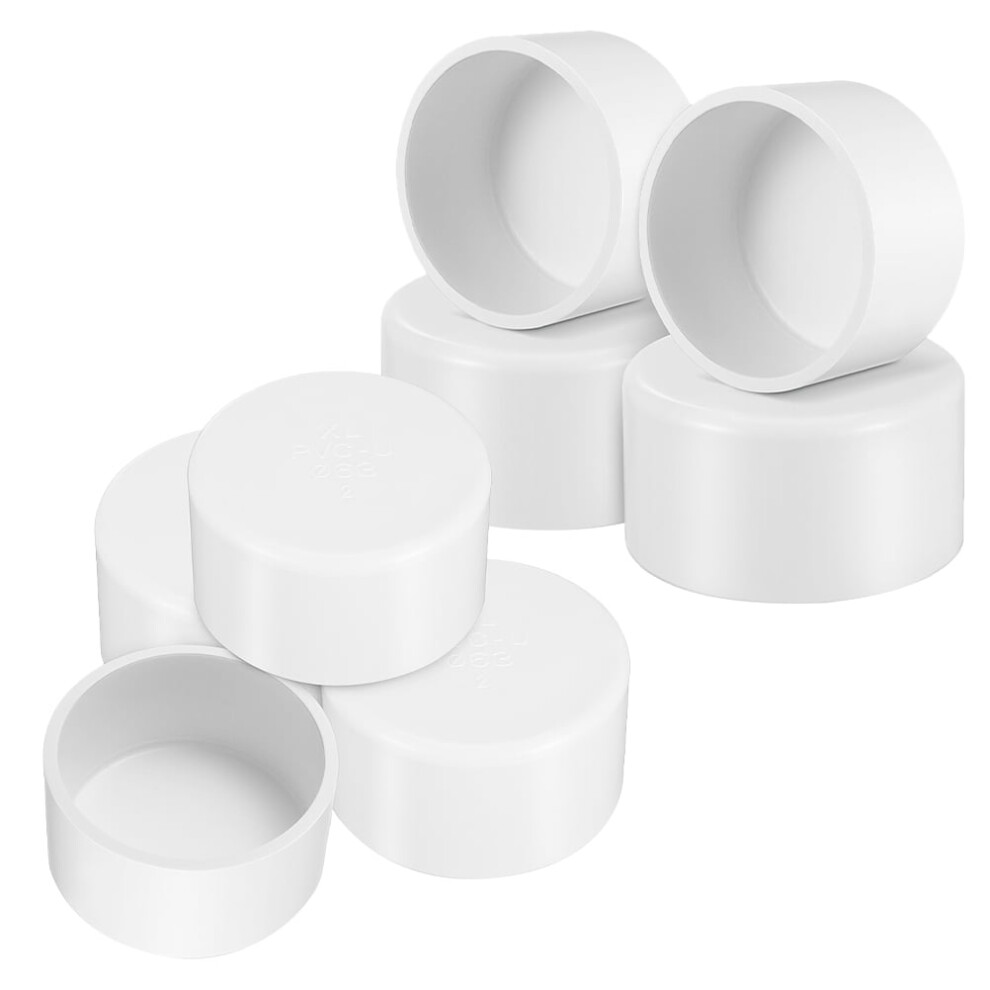 8-Pack Pvc Pipe End Cap Plugs 63Mm 9104899473349