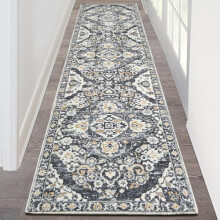 Vaskbart vintage slidt løbertæppe 60 cm x 1,80 cm