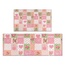 Floral Kitchen Rugs Set of 2 17x30 in and 17x47 in