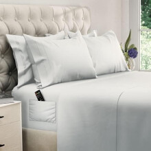 Kingsize-Bettwäscheset aus Mikrofaser, 6-teilig, tiefe Taschen