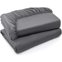 Sábanas ajustables de tamaño matrimonial, paquete de 2 – 54 x 75 pulgadas, 15 pulgadas de profundidad