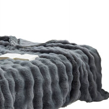 Súlyozott takaró, műszőrme, buborékos textúra, szürke, 79,5 99,3 cm