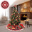 Weihnachtsbaumdecke Rot Weiß Schneeflockenmuster 122 cm 1