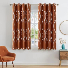 Burnt Orange Blackout Curtain Panels 52x72 in 2 Pack