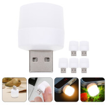 Lot de 6 veilleuses LED portables rechargeables blanches de voyage