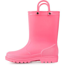 Kids Girls & Boys Rain Boots with Easy-on Handles Waterproof Outdoors