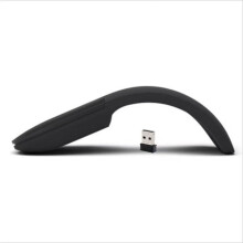 Draadloze muis, opvouwbaar, gebogen, met aanraakgevoelig ontwerp, ultradun, stil, geschikt voor kantoor, pc en laptop, zwart