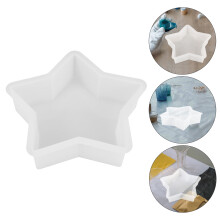 Flexibilná silikónová forma v tvare hviezdy na remeslá, biely materiál