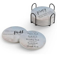 Coasters Ceirmeacha Véarsaí Bíobla Pacáiste 6