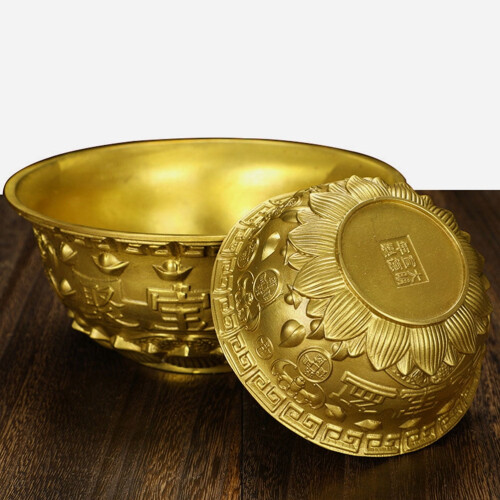Goldene Messing-Schatzschale 12 cm