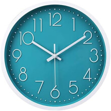 14 Inch Silent Quartz Wall Clock in Cement Grey