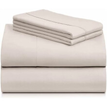 4-teiliges Bettwäscheset, 40 cm tiefe Taschen, umweltfreundlich, knitterfrei, kühlend, maschinenwaschbar, seidig weich, für Hotelbetten –