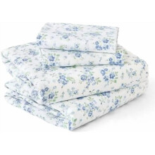Ensemble de draps 4 pièces King Size, doux, respirant et infroissable, poches profondes (40 cm), literie rafraîchissante certifiée Oeko-TEX –