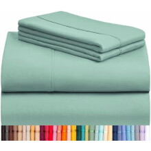 6-teiliges Bettwäscheset (Kingsize), atmungsaktive Luxus-Kühllaken, 45 cm tiefe Taschen, knitterfrei, maschinenwaschbar, seidig weich –