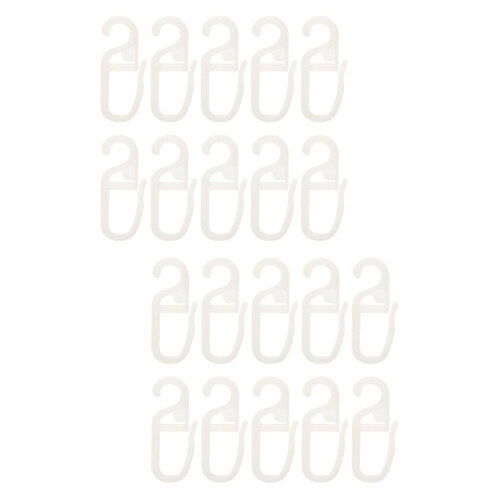 20 ganci in plastica per binari per tende