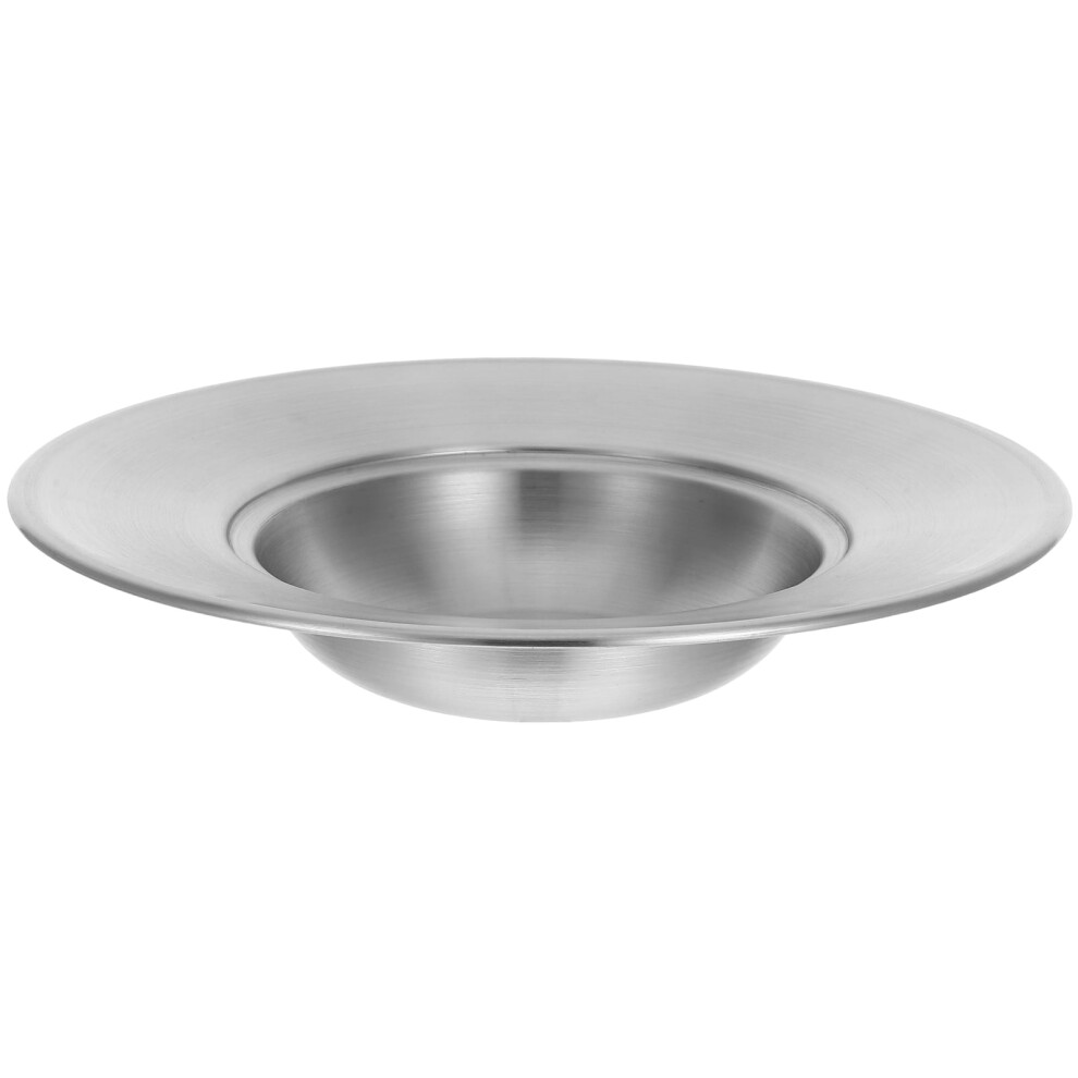Stainless Steel Pasta Bowl Wide Rim 1 Piece