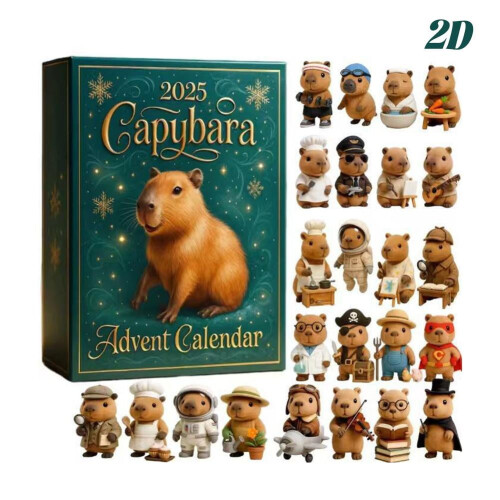24-daagse acryl Capibara adventskalender