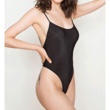 Culaith bodysuit thong Second Skins do Mhná dubh meánach
