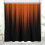 Orange Svart Duschdraperi Abstrakt Ombre Terrakotta Boho 1