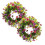 Coroană Daisy Violet, eucalipt artificial lucrat manual, 40 cm 1