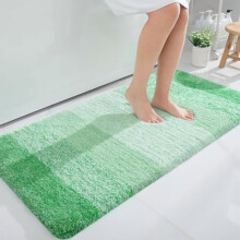 Badeværelsesmåtter 47x24, bløde, absorberende mikrofibermåtter med gummibagside, hurtigtørrende og maskinvaskbare, grøn