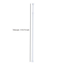 Rugós függönyrúd, fehér, állítható, 39,5–73,5 cm, kompatibilis konyhával, fürdőszobával, gardróbbal, szekrénnyel