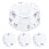 8-pack volym- och tonrattar i akryl för gitarr, 2,5*1,7 cm 1