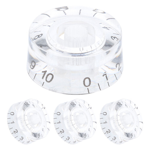 8-pack volym- och tonrattar i akryl för gitarr, 2,5*1,7 cm