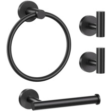 Ensemble de 4 accessoires de salle de bain en acier inoxydable