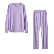 Admvng Women's Suit Women's Round Neck Long Sleeve Pants Sports Set S-2XL