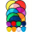 24-pak foldbare nylon-håndvifter, 9,8 tommer, 8 farver 1