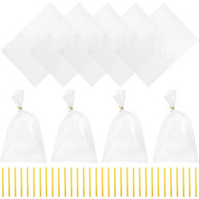 Tineasur Small Bakery Bags Bread Bags Transparent Food Packaging 100Pcs