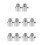 10Pièces Valve Réglable Arrêt Eau Douche Métal Argent Rv 5