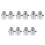 10Pièces Valve Réglable Arrêt Eau Douche Métal Argent Rv 8