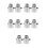 10Pièces Valve Réglable Arrêt Eau Douche Métal Argent Rv 9