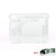 Hardt beskyttelsesetui, klart bæredeksel til Fujifilm Instax Wide400case Instant-kamera, hardt PVC-deksel til kamera med skulderstropp