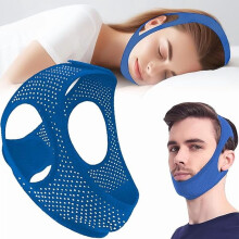 Anti-Snoring Chin Strap Adjustable Black