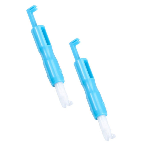 2Pcs Automatic Needle Threaders for Elderly Sewing Enthusiasts Sky-.5X0.39In Plastic