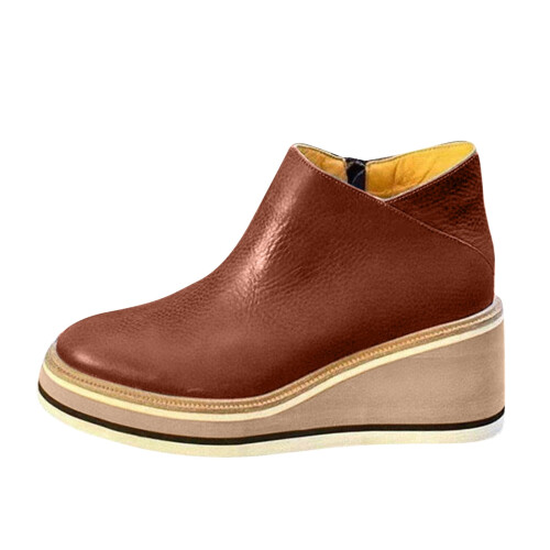 Γυναικεία slip-on ψηλοτάκουνα sneakers με κρυφό τακούνι και πλατφόρμα, μποτάκια μέχρι
