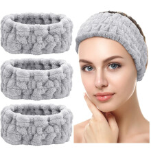 3-teiliges Spa-Stirnband-Set für Damen, weiches Frottee-Haarband zum Waschen von Gesichtsmasken, Spa-Dusche-Geschenk und Yoga-Sport